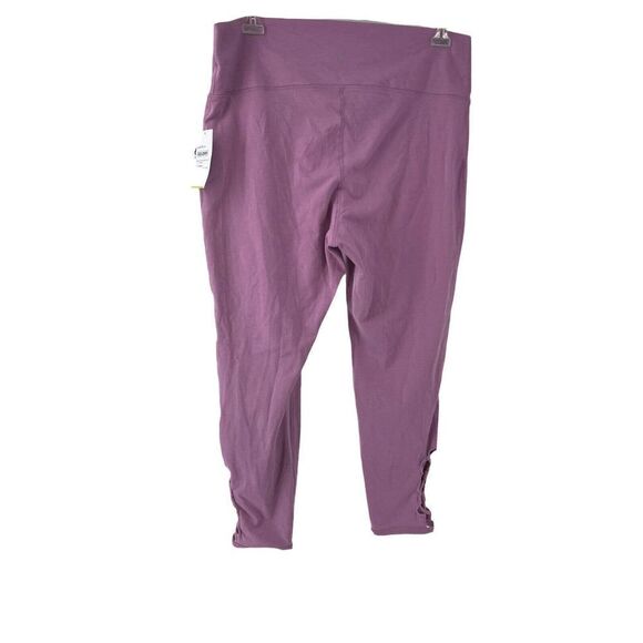 Old Navy Active Go Dry Leggings Womens Size XXL Laced Ankles High Rise Purple - Picture 2 of 7